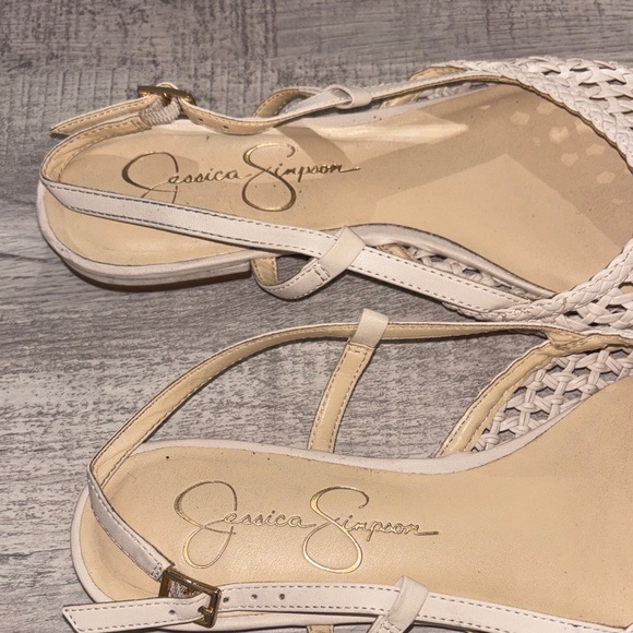Jessica Simpson Cream Woven Sandals - Picture 5 of 7